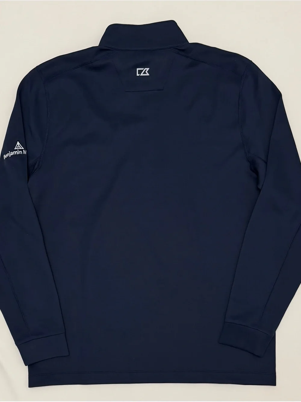 Cutter & Buck Navy Quarter-Zip Pullover with New York Yankees Embroidered Patch